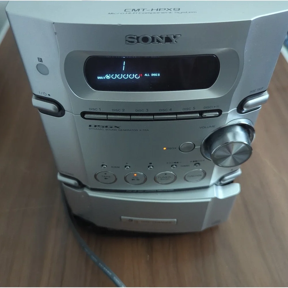Sony Receiver HCD-HPX9 Silver 5 CD Changer MP3 Home Audio PARTS ONLY